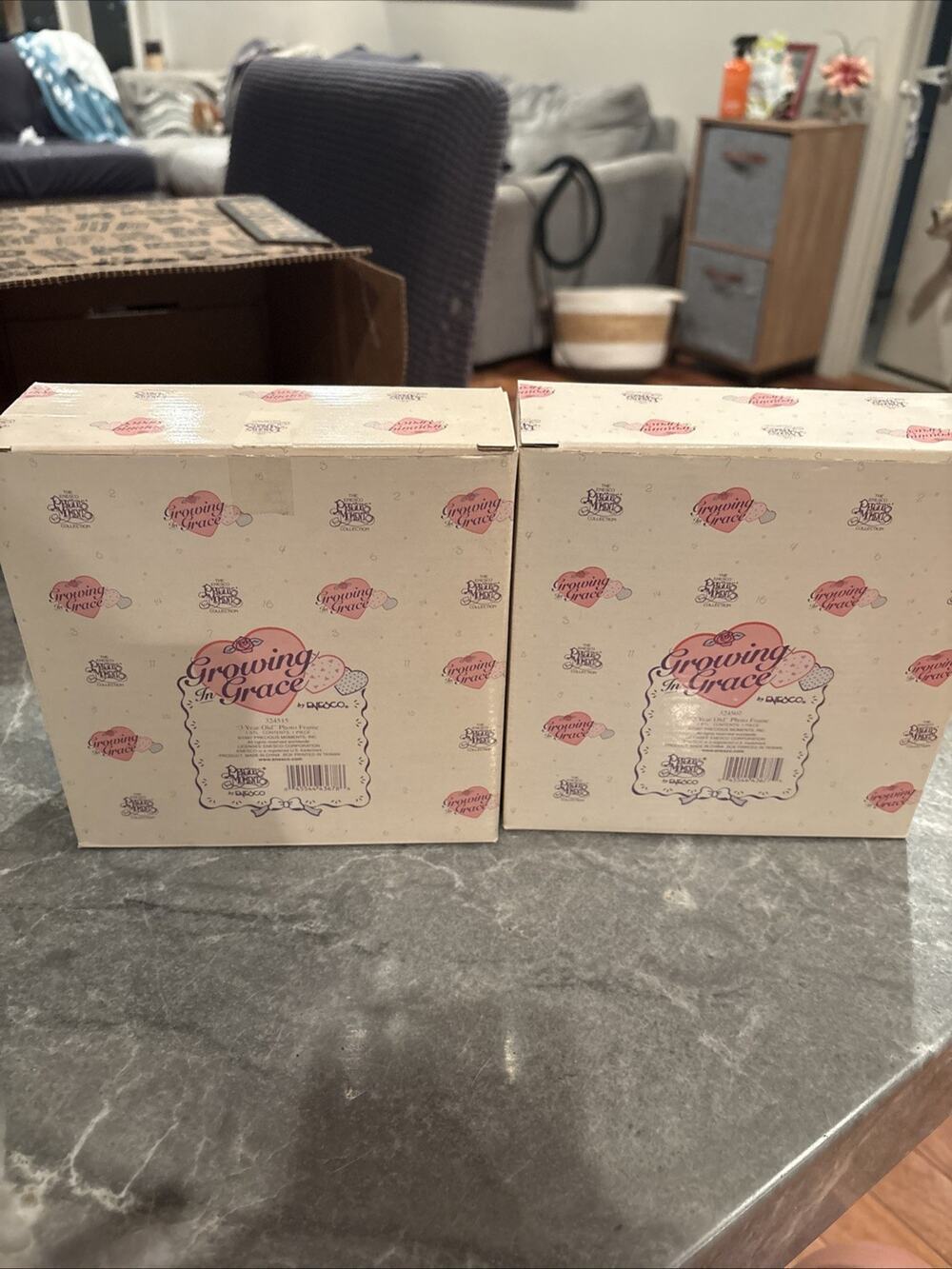 Growing in Grace Enesco 2 & 3 Year Old Photo Frame Lot of 2 w/ Original Boxes